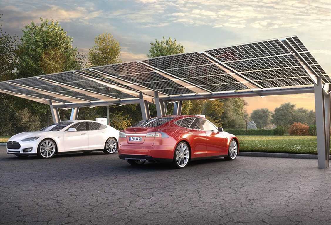 Solar carports made by a2-solar - Carport 2