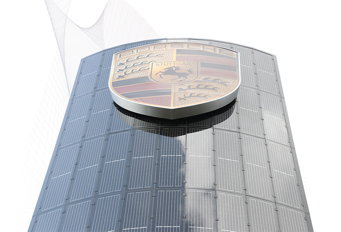 Solar pylon for Porsche